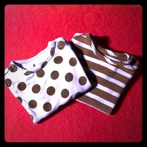 Two Baby Gap Girls Brown and Purple t-shirts